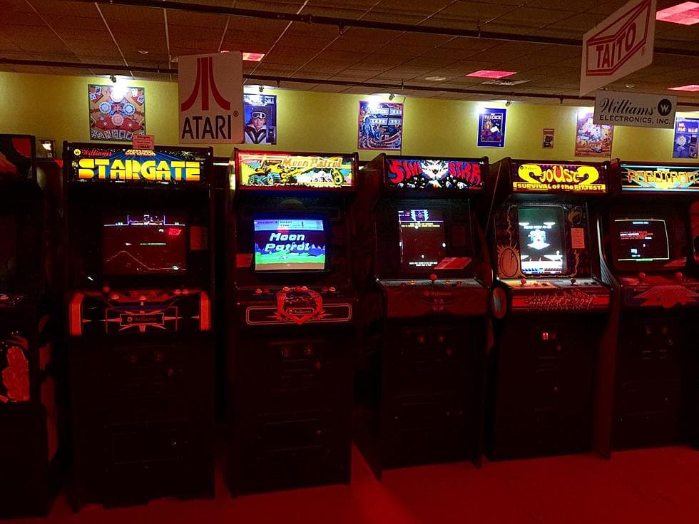 Row of Arcade Cabinets